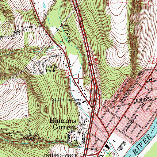 Topographic Map of Kingdom Hall of Jehovahs Witnesses, NY
