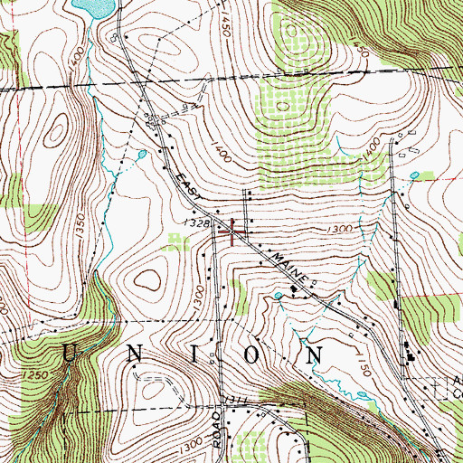Topographic Map of Kingdom Hall of Jehovahs Witnesses, NY