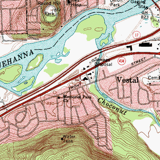 Topographic Map of Kingdom Hall of Jehovahs Witnesses, NY