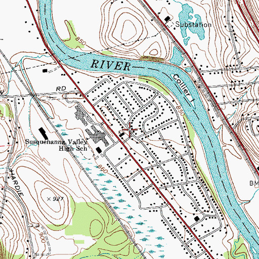 Topographic Map of Little White Church of Conklin, NY