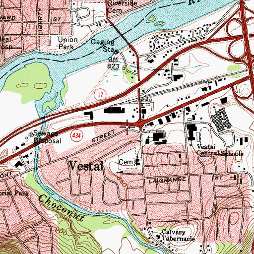 Topographic Map of Living World Ministries, NY