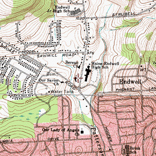 Topographic Map of Northminster Presbyterian Church, NY