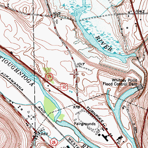 Topographic Map of Saint Patrick's Catholic Church, NY