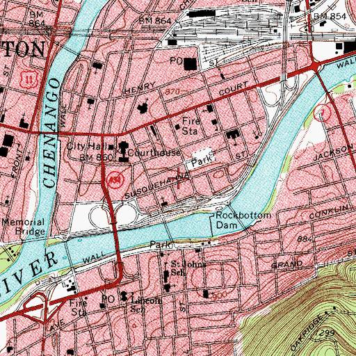 Topographic Map of Salvation Temple Church, NY