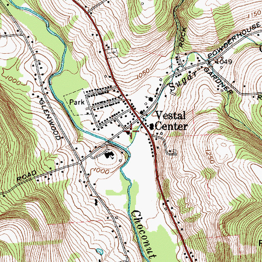 Topographic Map of Vestal Center Methodist Church, NY