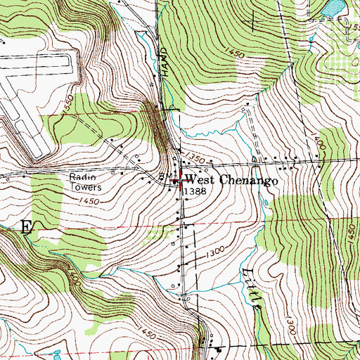 Topographic Map of West Chenango United Methodist Church, NY