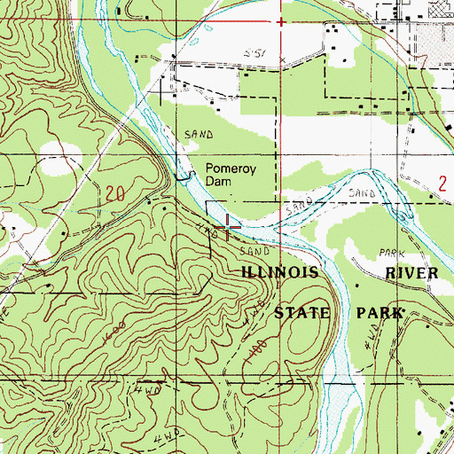Topographic Map of East Fork Illinois River, OR