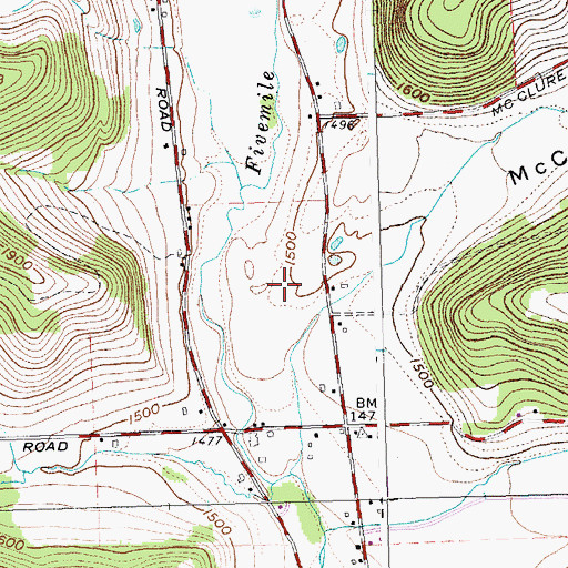 Topographic Map of Allegany - Limestone Middle School, NY