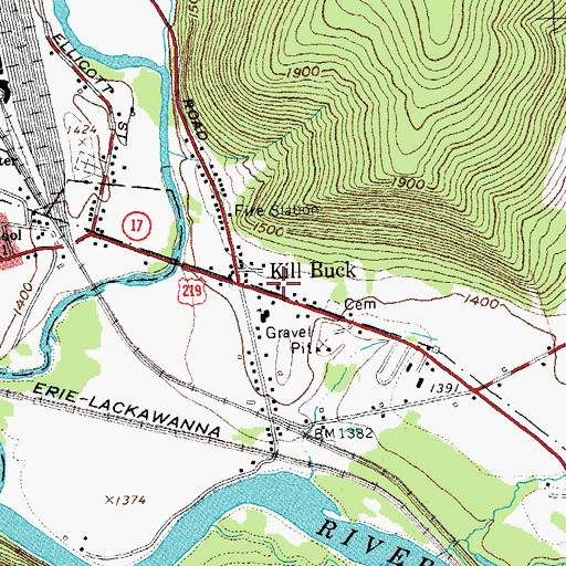 Topographic Map of Alliance Community Church, NY