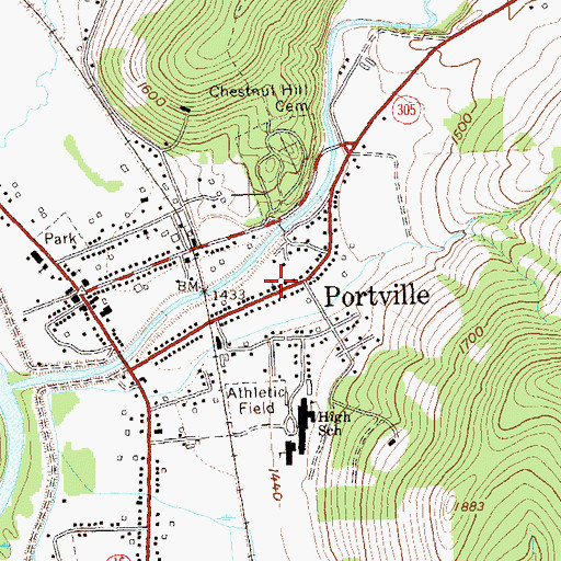 Topographic Map of Bethel Lutheran Church, NY