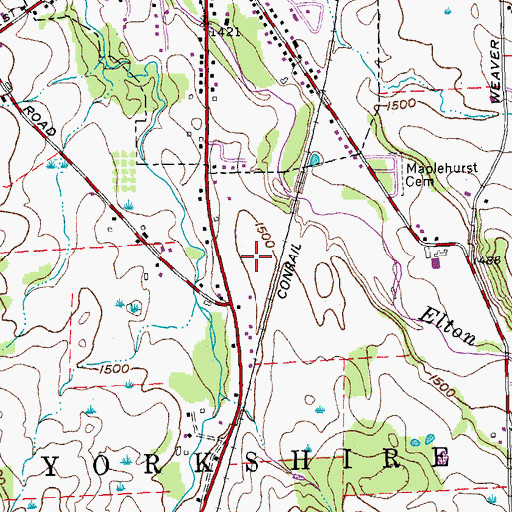 Topographic Map of Calvary Community Chapel, NY