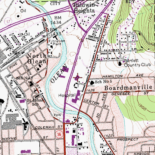Topographic Map of Christ United Methodist Church, NY