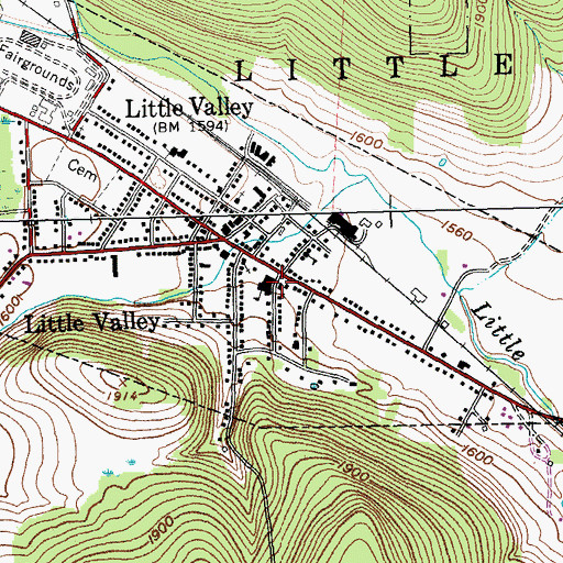 Topographic Map of First Congregational Church, NY