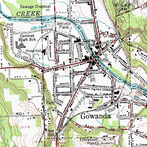 Topographic Map of Immanuel Lutheran Church, NY
