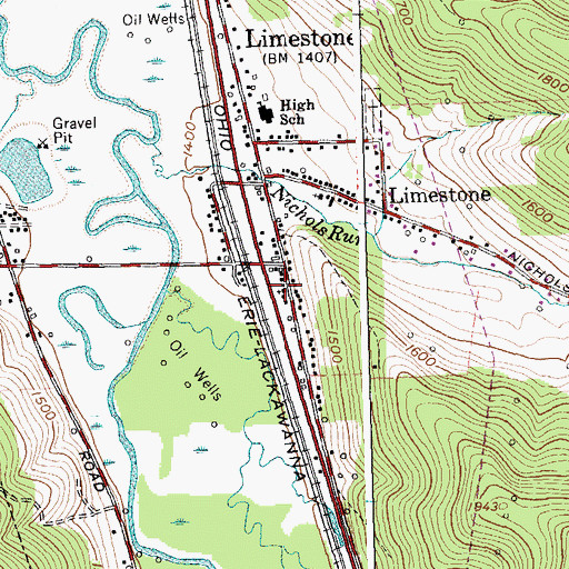 Topographic Map of Limestone United Methodist Church, NY