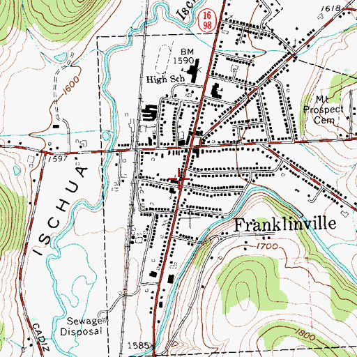 Topographic Map of Presbyterian Church, NY