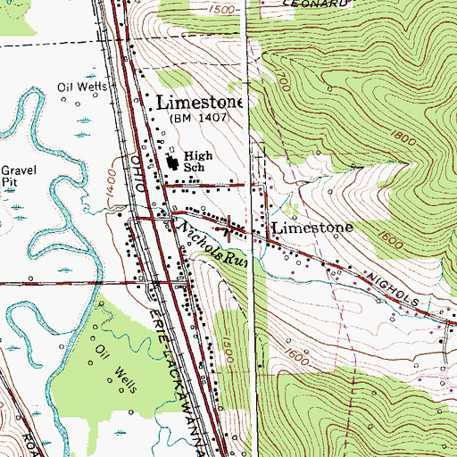 Topographic Map of Saint Patrick's Church, NY