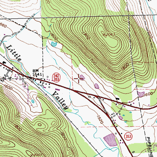 Topographic Map of Valley View Baptist Church, NY