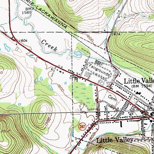 Topographic Map of Wesleyan Church, NY