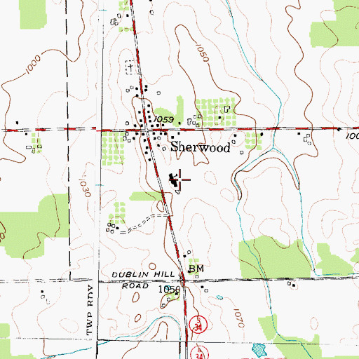 Topographic Map of Southern Cayuga Elementary School Howland Building, NY