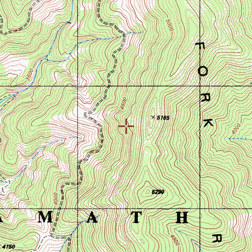 Topographic Map of East Fork Ridge, CA