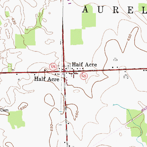Topographic Map of Half - Acre Union Church, NY