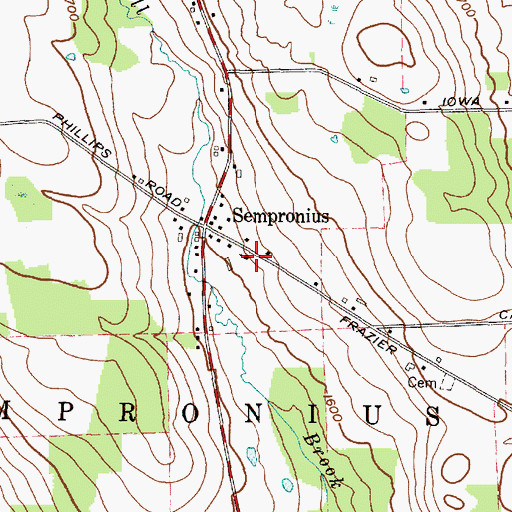 Topographic Map of Sempronius Baptist Church, NY