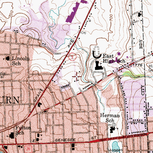 Topographic Map of Unitarian Universalist Church, NY