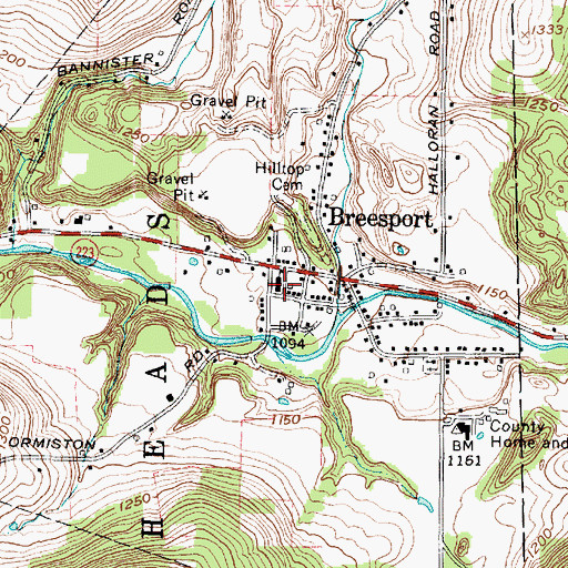 Topographic Map of Twin Tiers Christian Academy, NY
