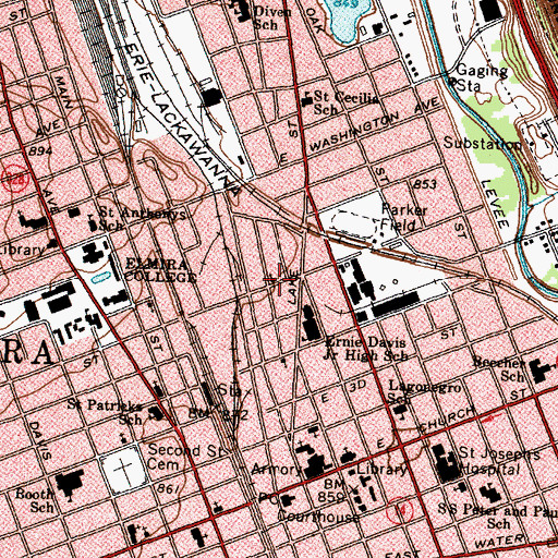 Topographic Map of All Saints Home Church of God in Christ, NY