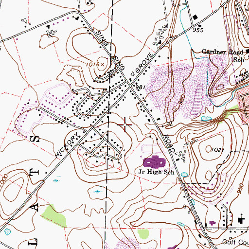 Topographic Map of Central Assembly of God, NY