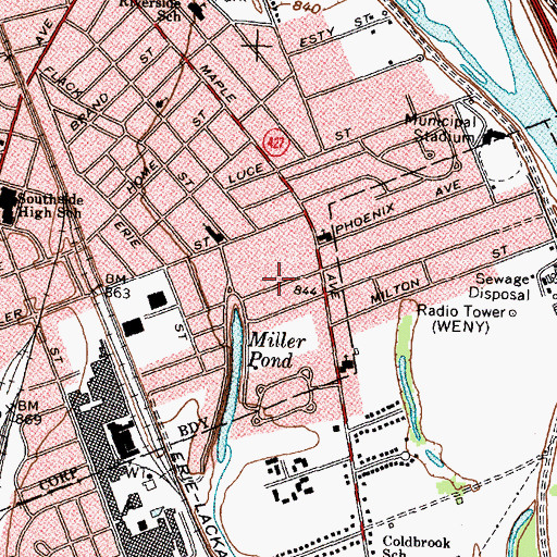 Topographic Map of Church of Infinite Spirit, NY