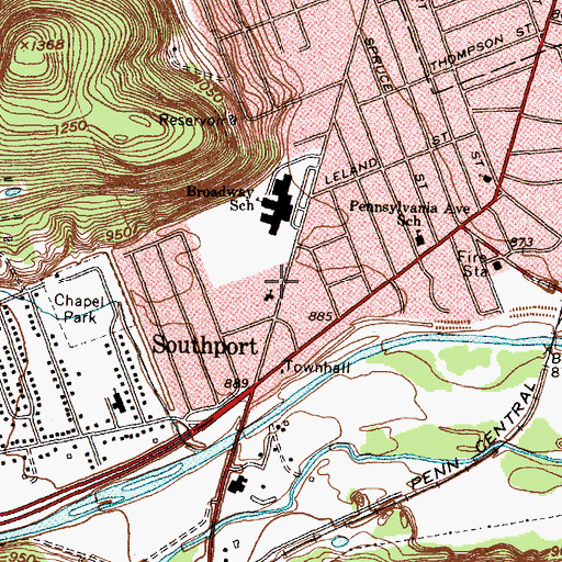Topographic Map of First Church of the Nazarene, NY
