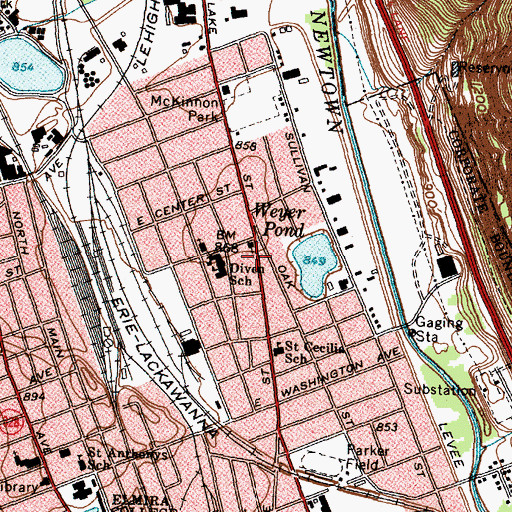 Topographic Map of Living Word Church, NY