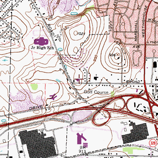 Topographic Map of The Church of Jesus Christ of Latter Day Saints, NY
