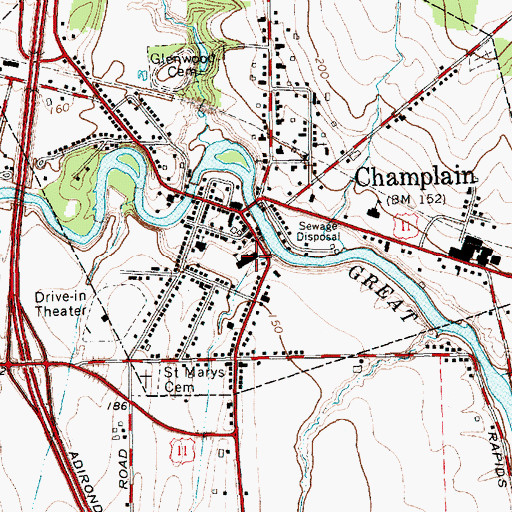 Topographic Map of Saint Mary's Academy, NY