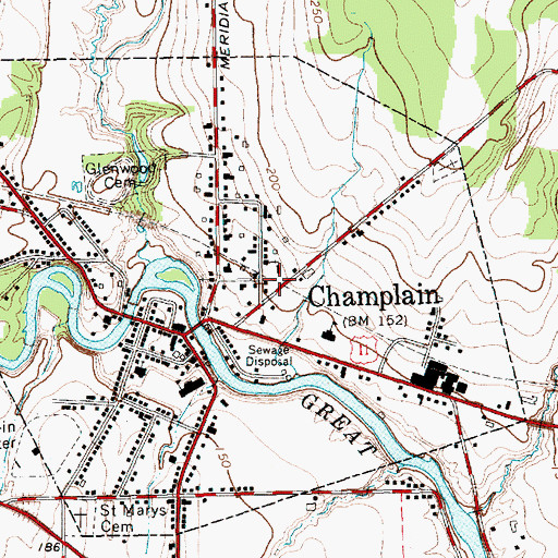 Topographic Map of Christ Saint John's Episcopal Church, NY