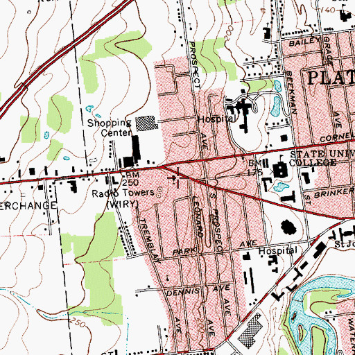 Topographic Map of Church of the Nazarene, NY