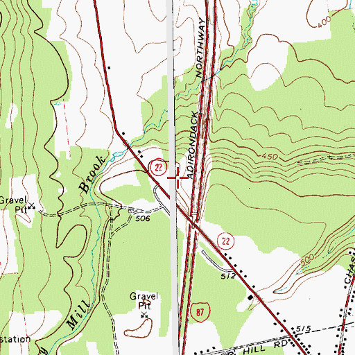 Topographic Map of Independent Baptist Church of Keeseville, NY