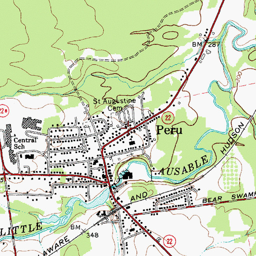 Topographic Map of Saint Augustine Church, NY