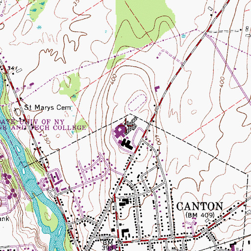 Topographic Map of H C Williams Senior High School, NY