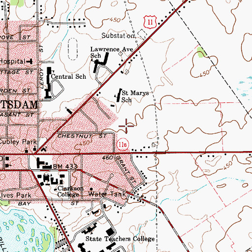 Topographic Map of Koinonia Church, NY