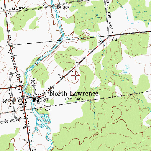 Topographic Map of Lawrence Christian Fellowship, NY