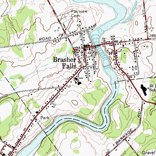Topographic Map of Saint Patricks Church, NY