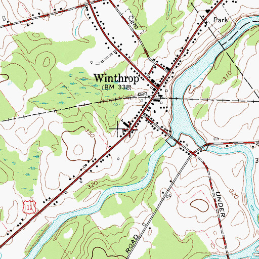Topographic Map of Victory Baptist Church, NY