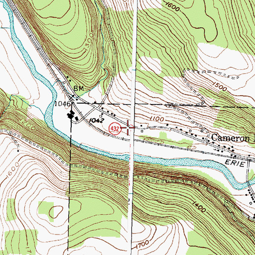 Topographic Map of Valley Elementary School, NY