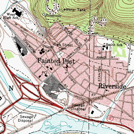 Topographic Map of All Saints Parish Church, NY