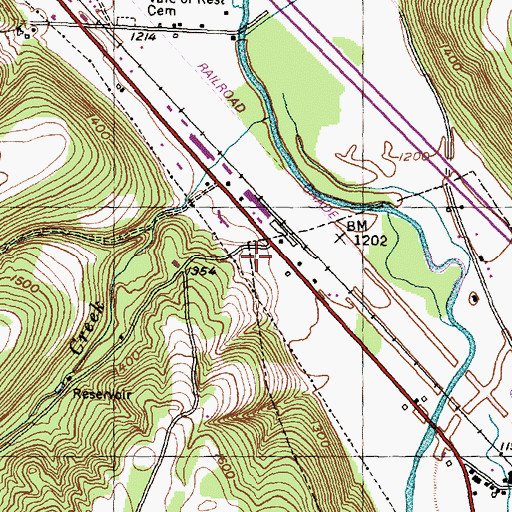 Topographic Map of Avoca United Methodist Chruch, NY