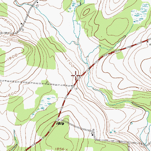 Topographic Map of Boyd Corners Baptist Church, NY