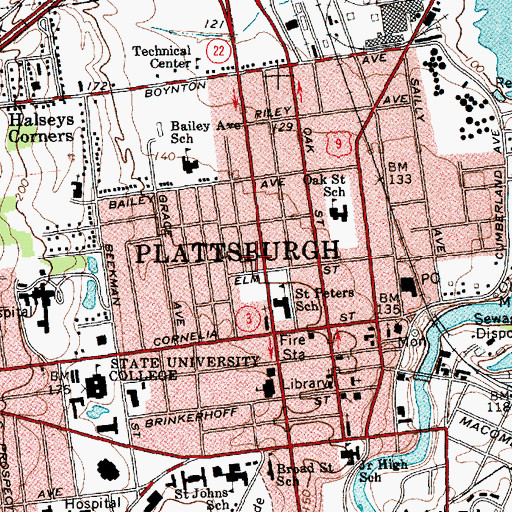 Topographic Map of Unitarian Universalist Fellowship, NY